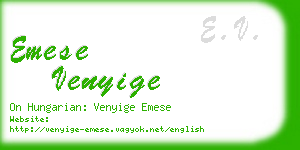 emese venyige business card